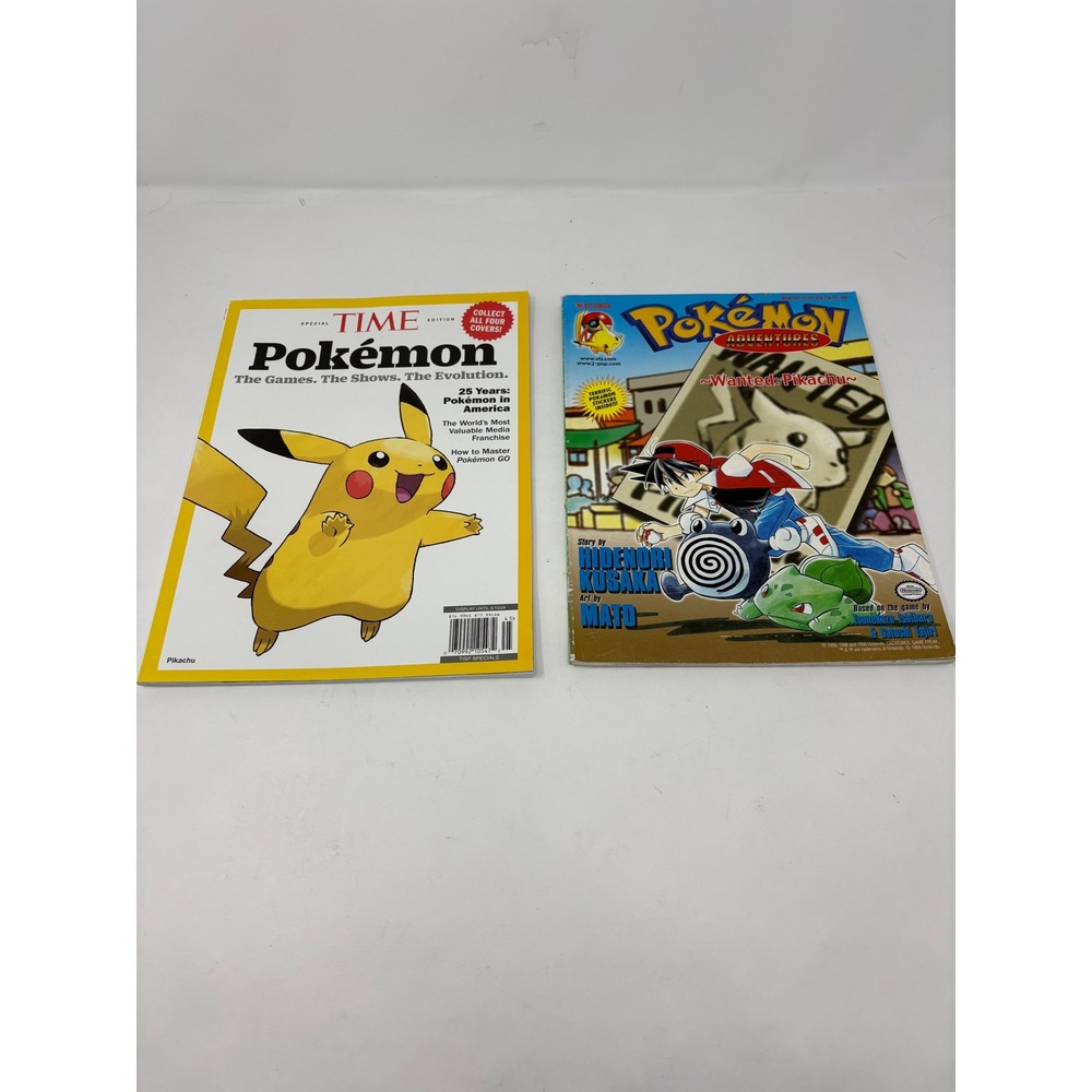 Pokemon Collection: 2024 TIME Special Edition & 1999 Adventures Wanted Pikachu